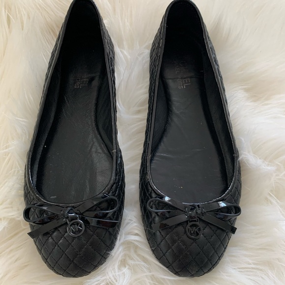 MICHAEL KORS Black Quilted Ballet Flats - Picture 2 of 5